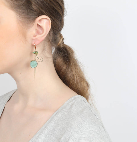 Eucalyptus Leaf Drop Earrings