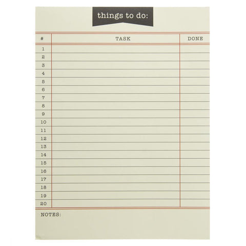 Library Card Large Notepad