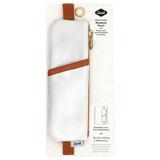Golden Hour Embossed White Notebook Pouch