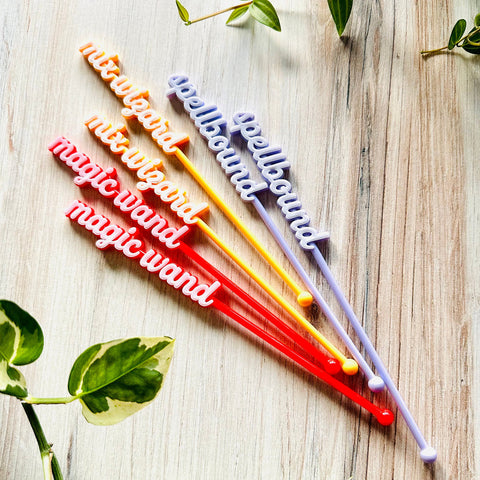 Elixir Mixer Colorful Cocktail Stirrers Set of 6