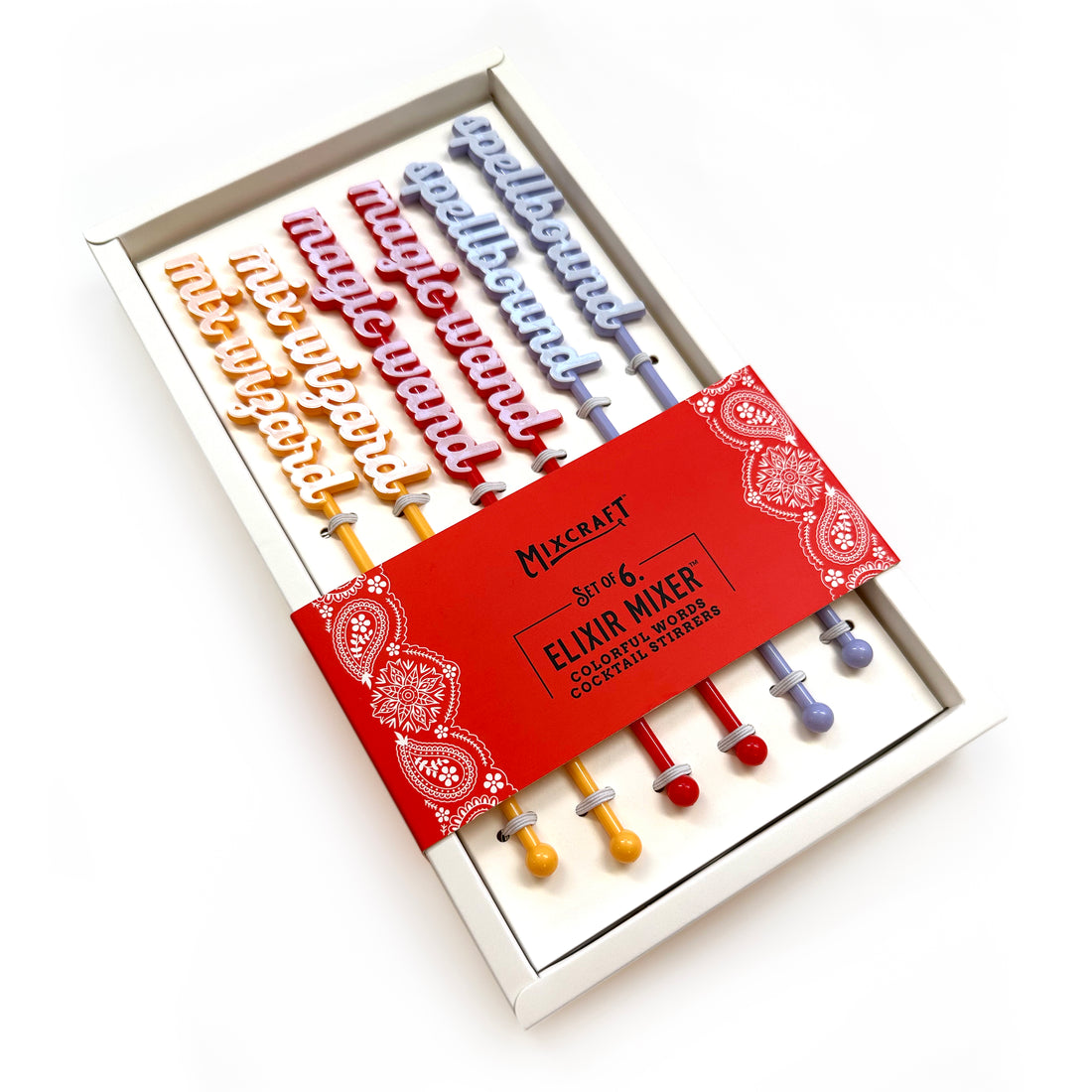 Elixir Mixer Colorful Cocktail Stirrers Set of 6 Mint Museum Store