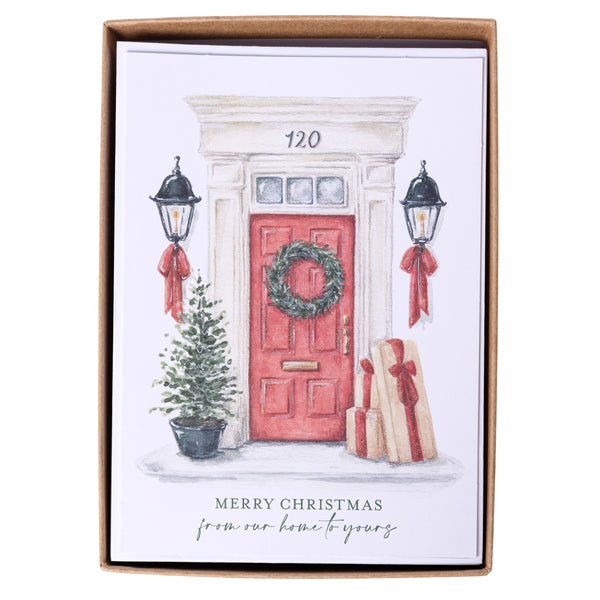 Watercolor Holiday Door Cards
