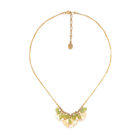 Nature Bijoux Gingko Multi Cluster Necklace