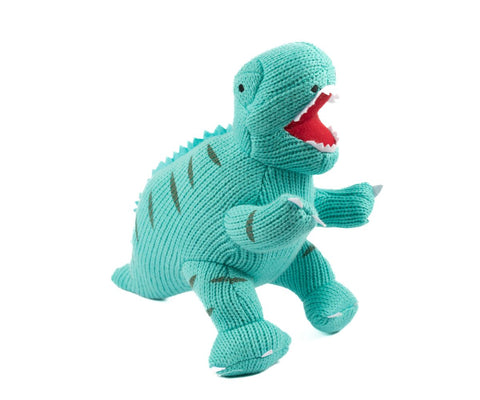 Knitted T-Rex Ice Blue