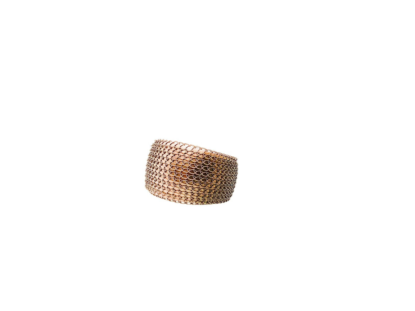 Tapered Cuff Covered with Open Knit Wire