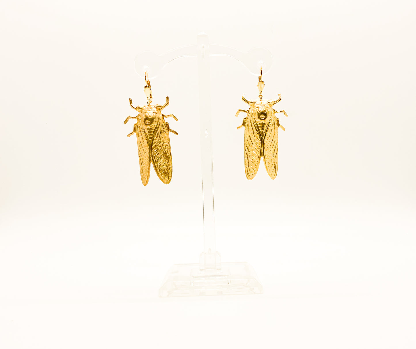Brass Cicada Earrings