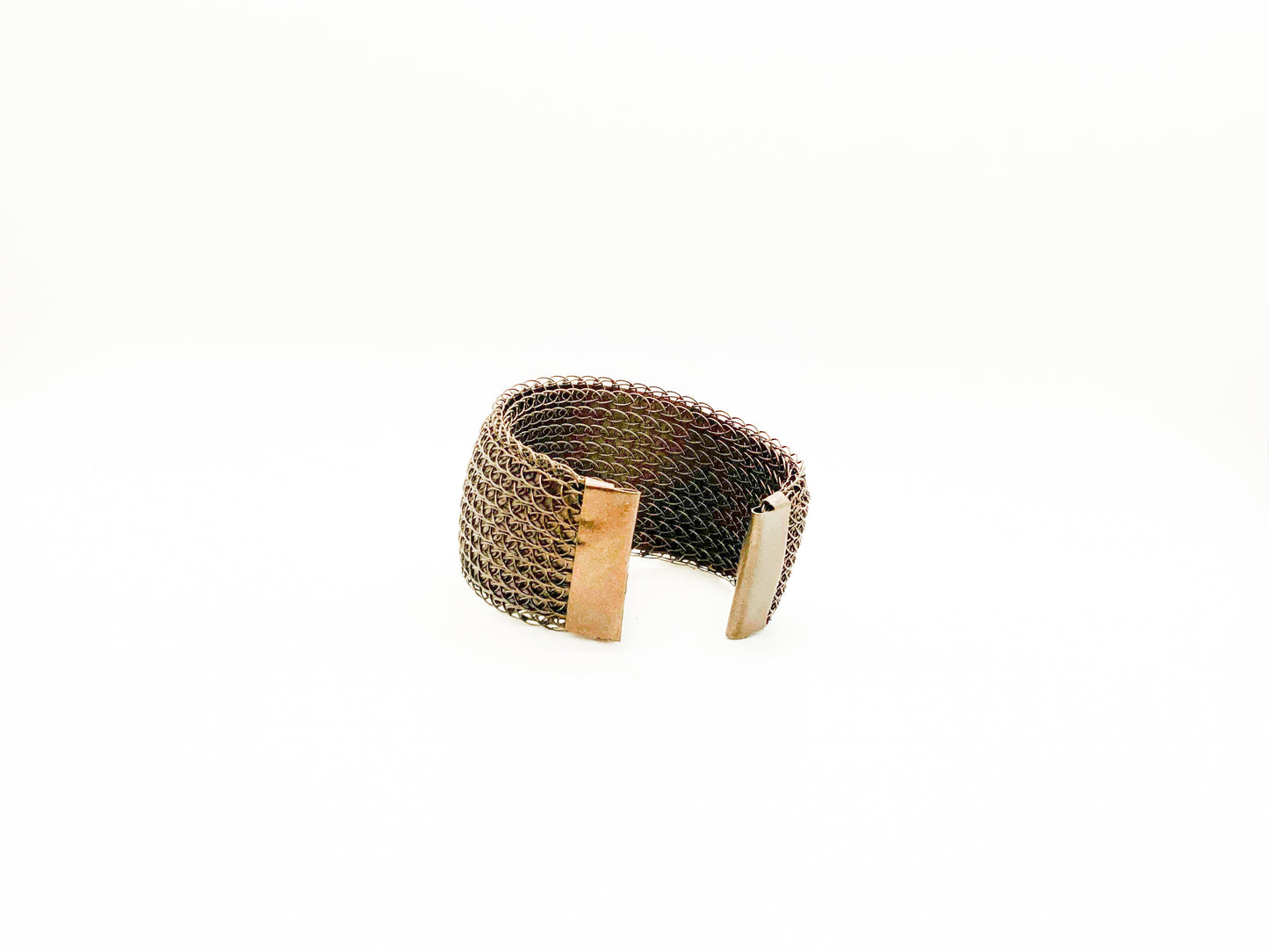 Tapered Cuff Covered with Open Knit Wire