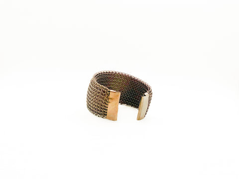 Tapered Cuff Covered with Open Knit Wire