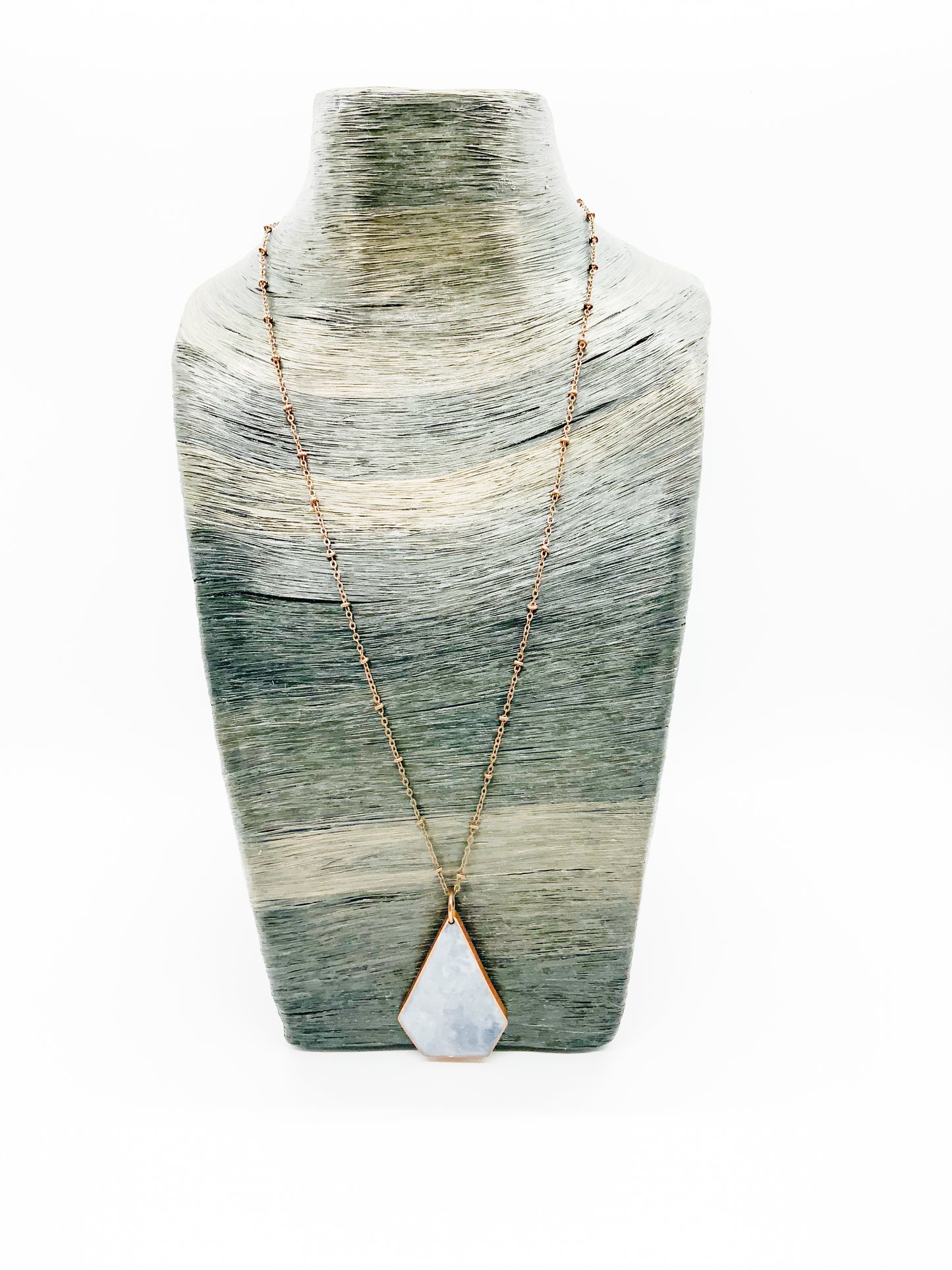 Marbled Trapezoid Necklace