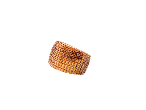 Tapered Cuff Covered with Open Knit Wire