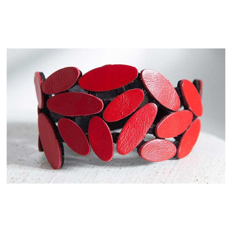 Bracelet with Small Leather Petals