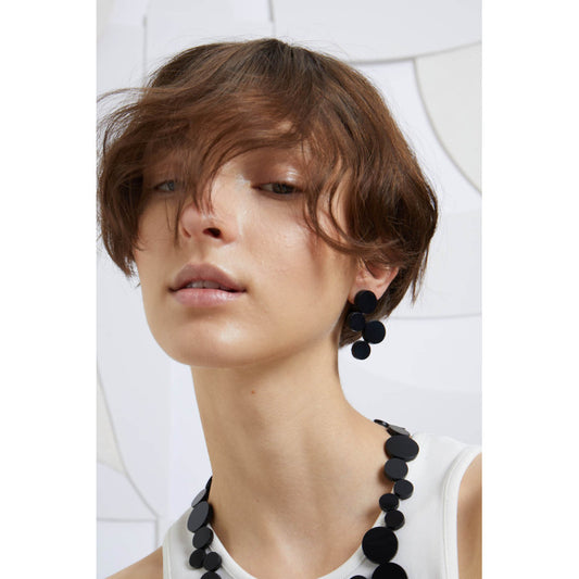 Abstraction Earrings Black SM