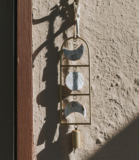 Chayana Moon Phase Mother of Pearl Wind Chime