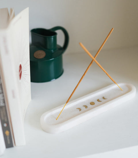 Indukala Moon Phase Incense White Marble