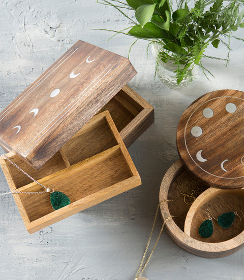 Indukala Moon Phase Jewelry Box