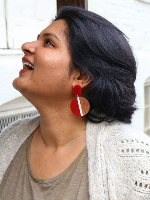 Volcano Wood Earrings