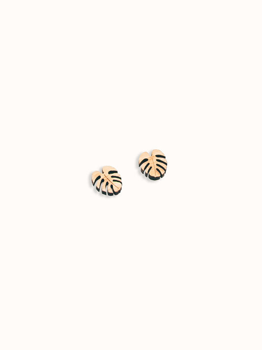 Monstera Bamboo Earrings