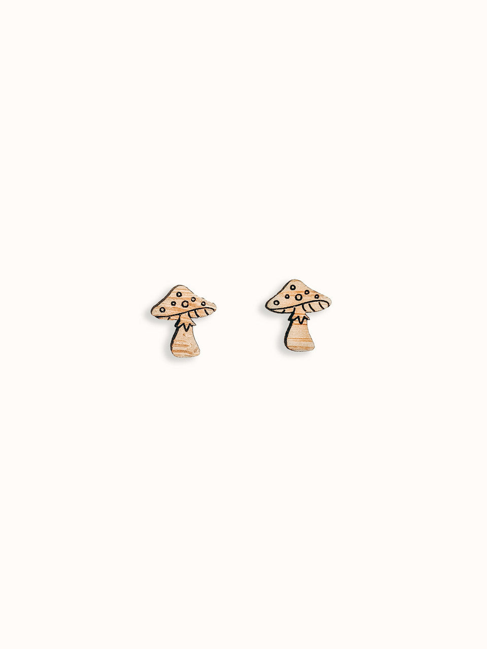 Mushroom Bamboo Earrings