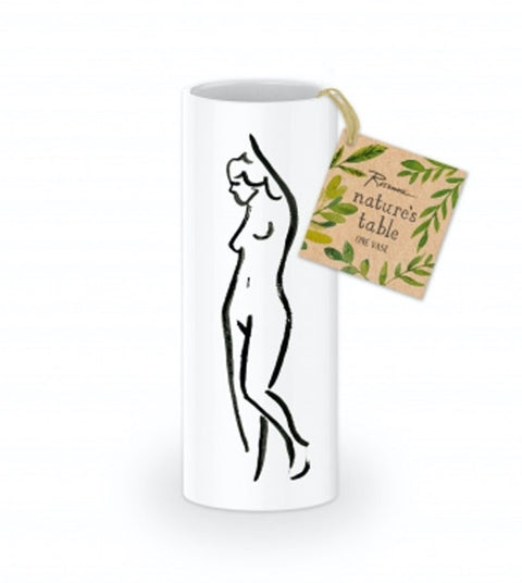 Nature's Table White Vase Nude