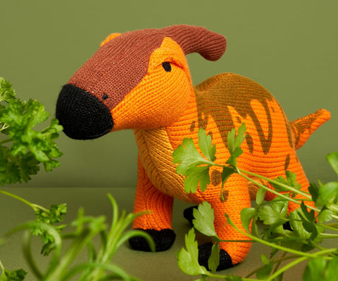 Knitted Parasaurolophus