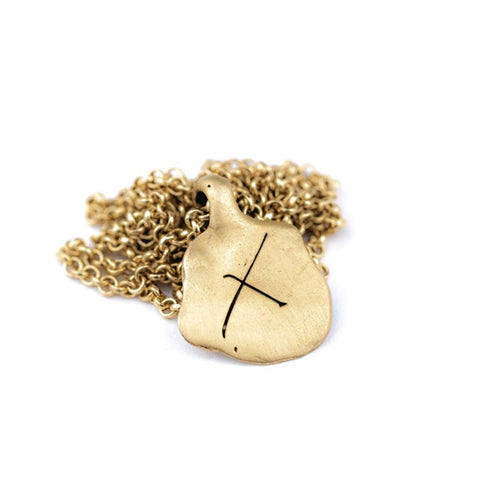 X Coin Necklace Gold