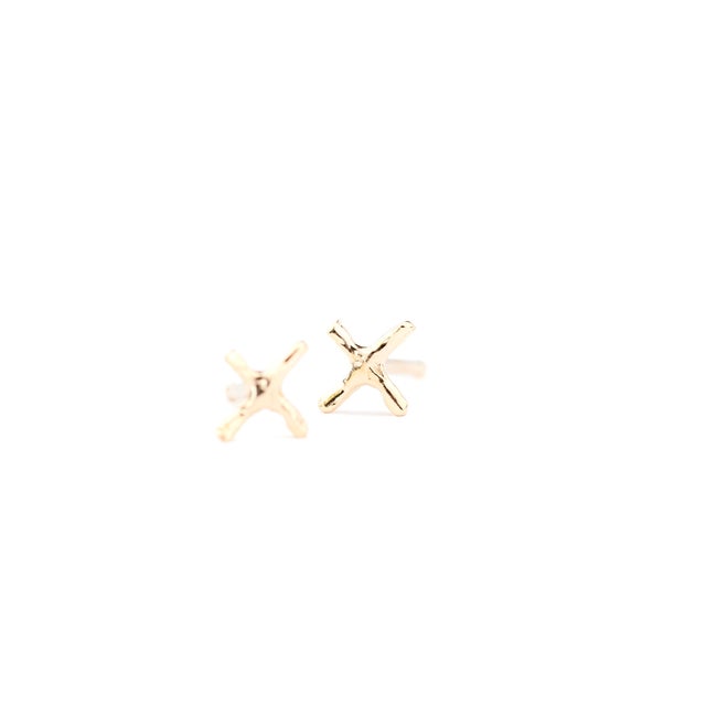 X Studs: Gold PVD