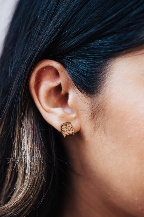 Van & Palm Bamboo Earrings