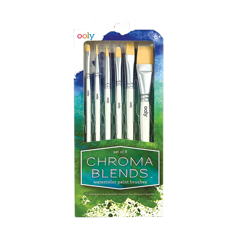 Chroma Blends Watercolor Paint Brushes set of 6