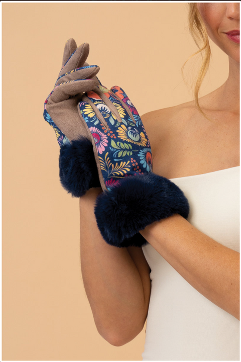 Bernadette Faux Fur Gloves