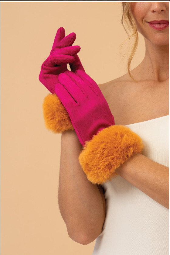 Bettina Faux Fur Cuff Gloves '23