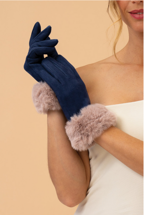 Bettina Faux Fur Cuff Gloves