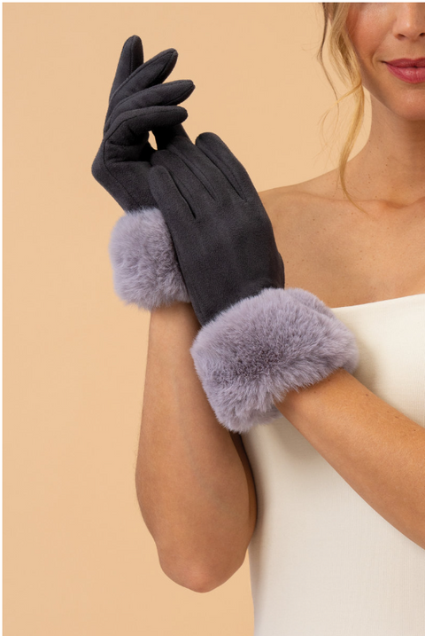 Bettina Faux Fur Cuff Gloves '23