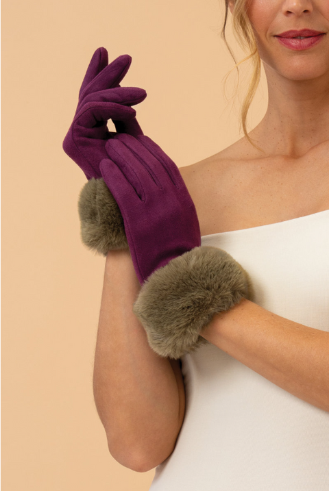 Bettina Faux Fur Cuff Gloves '23