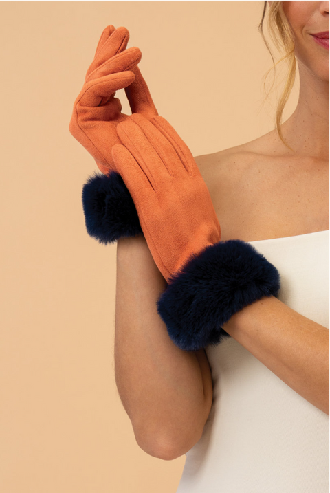 Bettina Faux Fur Cuff Gloves