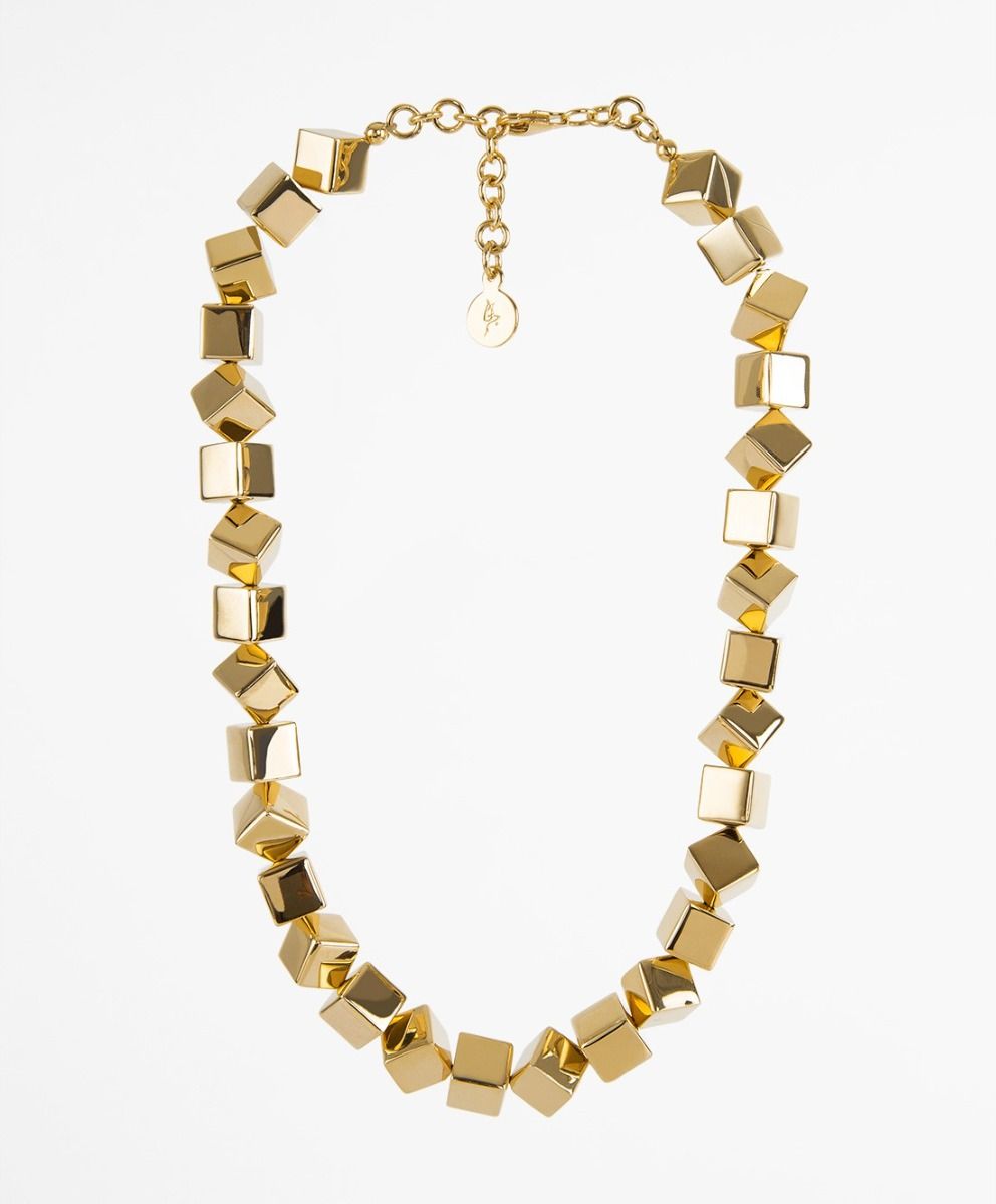Gold Cube Necklace