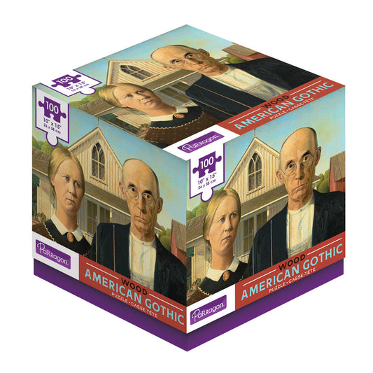 Wood American Gothic Puzzle Cube