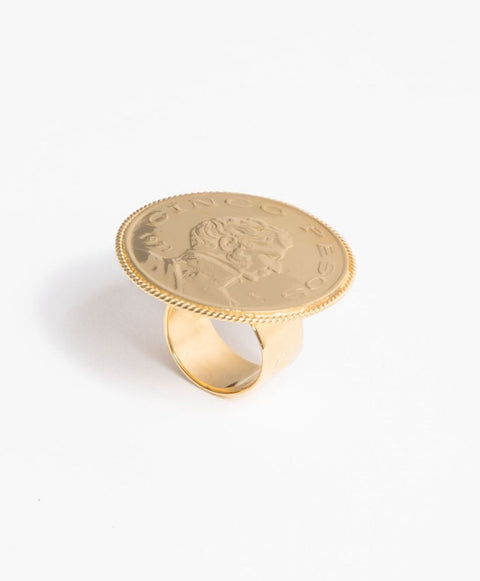 Gold Peso Ring