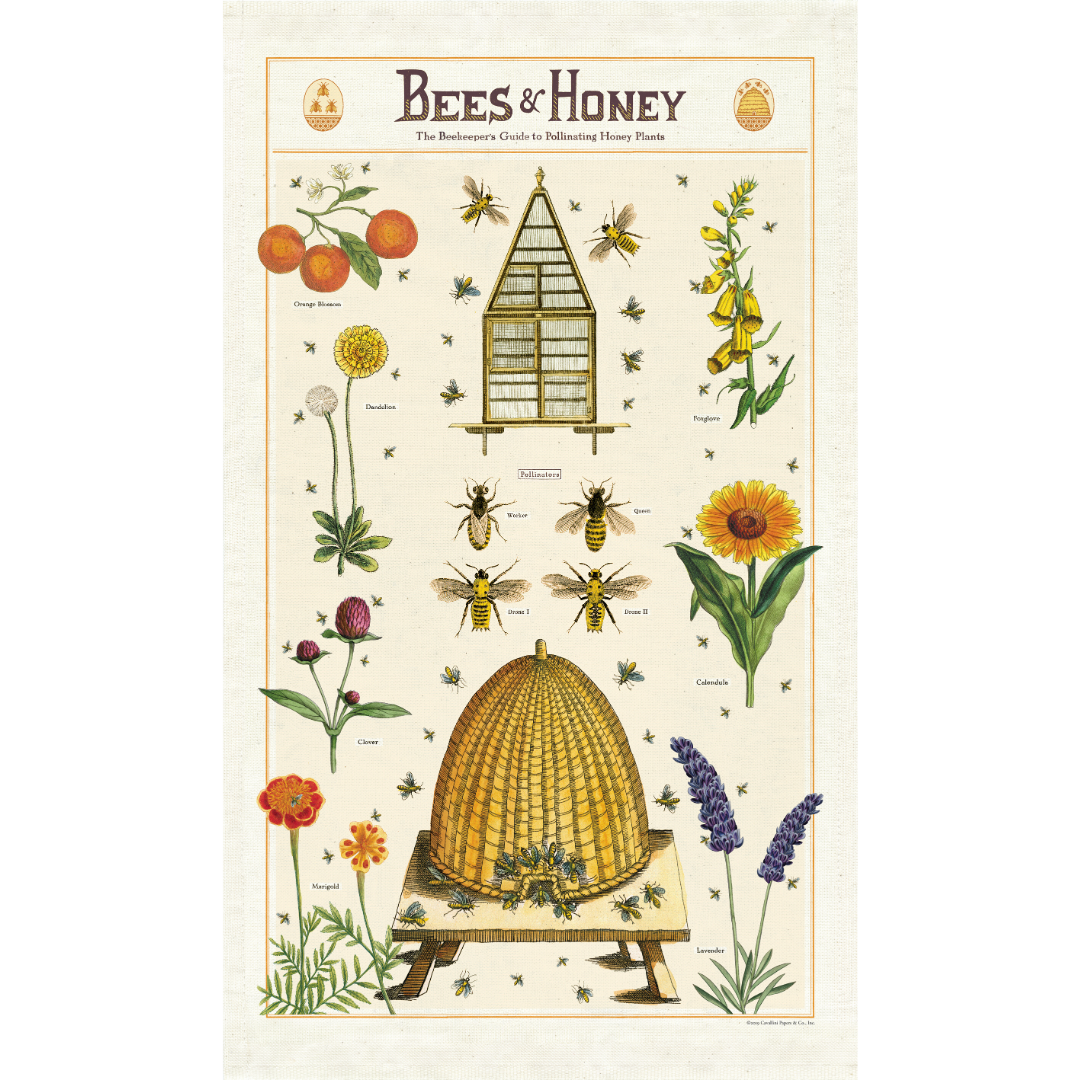 Bees and Honey Tea Towel