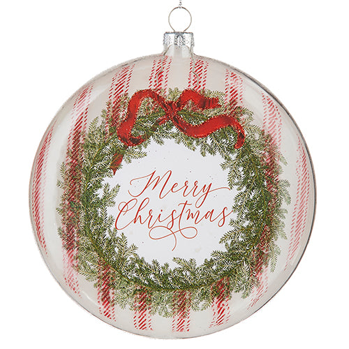 5" Merry Christmas Disc Ornament