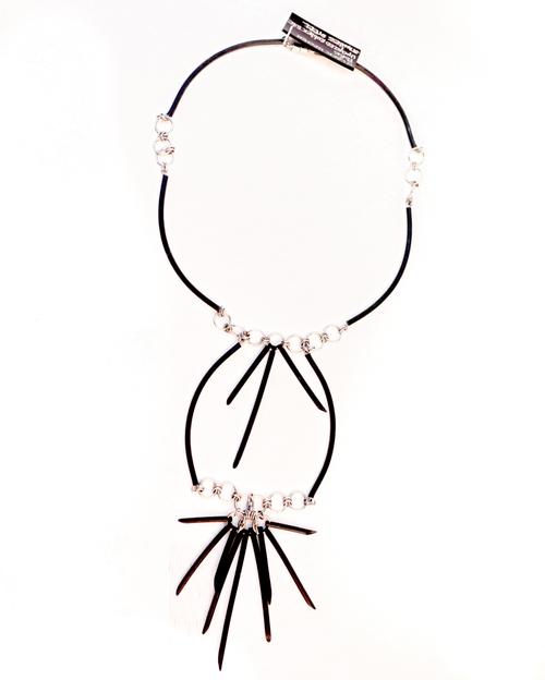 Black Urchin Poke Necklace
