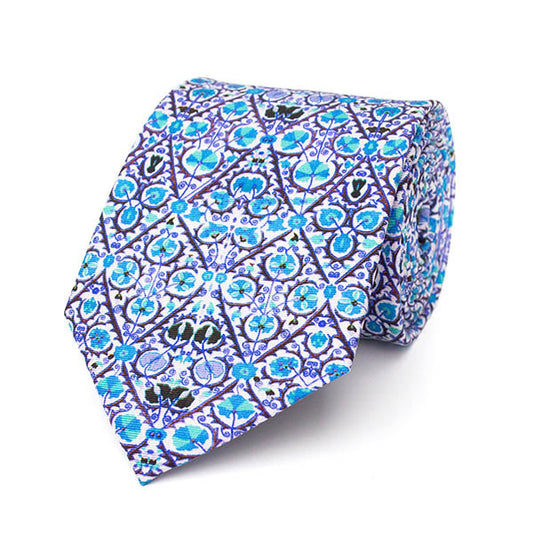 Suzani Blue Tie