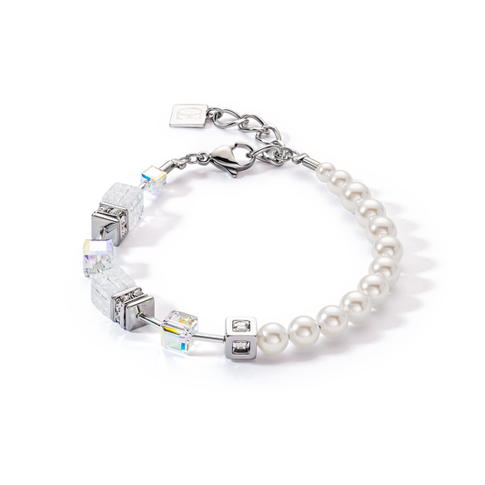 Precious Coeur: Rock Crystal, Crystal Pearls by Swarovski, Swarovski Crystal Bracelet