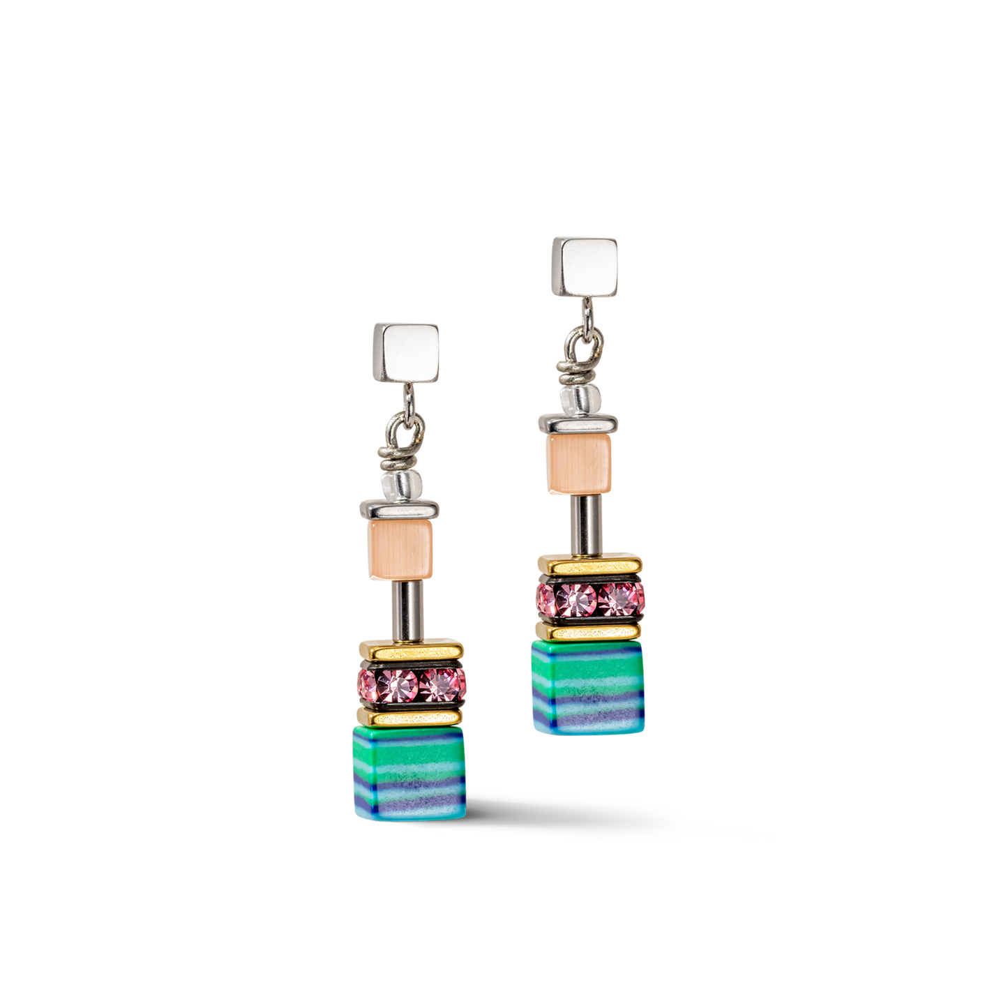 GeoCUBE Candy Earrings Multicolor Spring