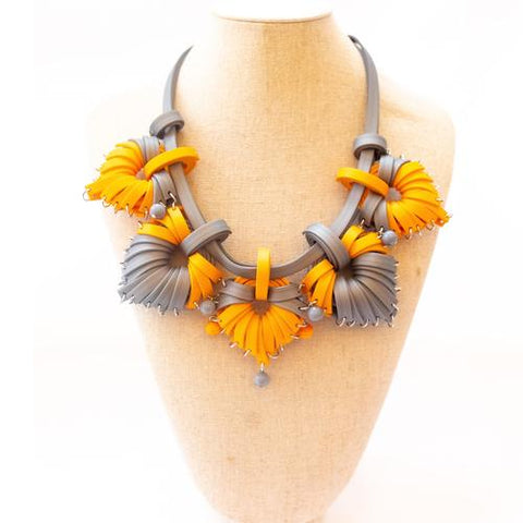 Rubber Flower Necklace