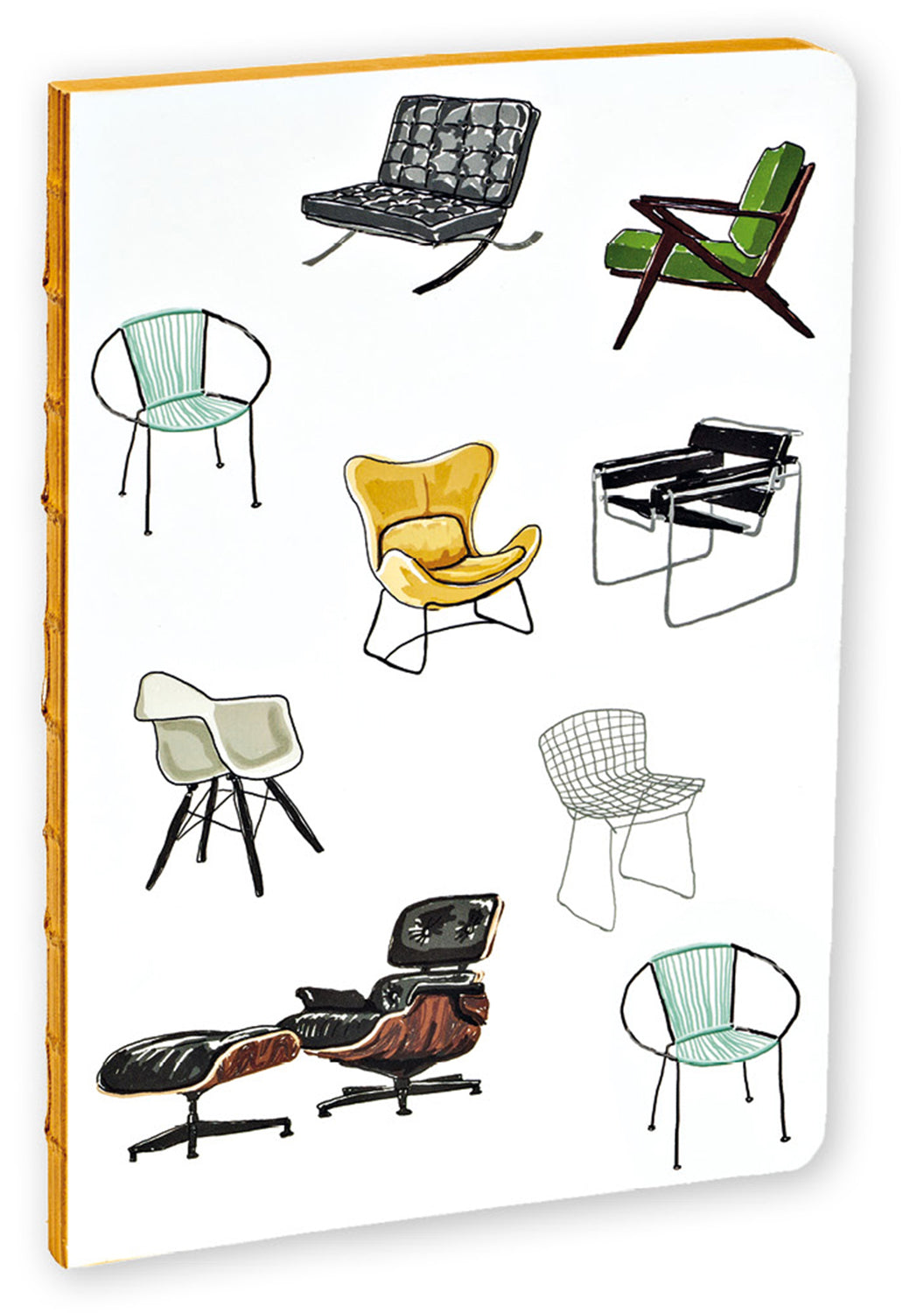 Mid Century Modern Chairs Notebook
