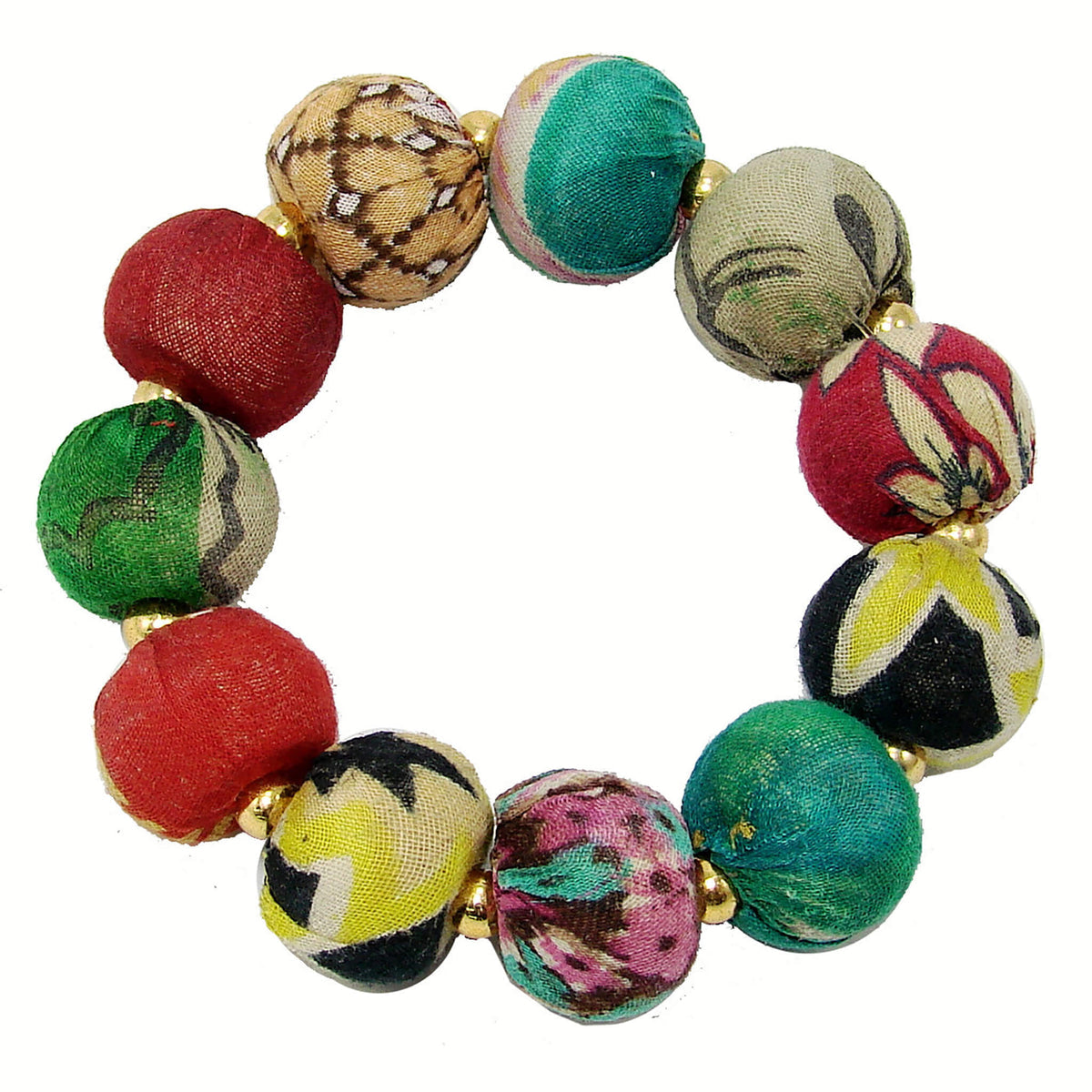 Large Kantha Bauble Bracelet