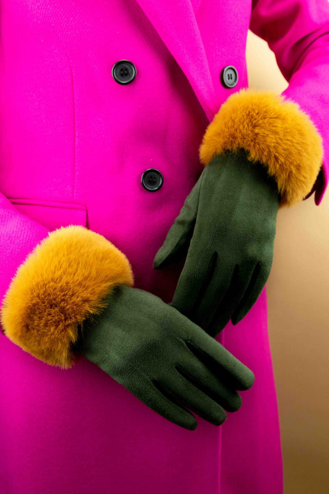 Bettina Olive Mustard Gloves