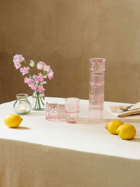 Athena Stacking Glasses in Pink