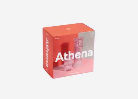 Athena Stacking Glasses in Pink
