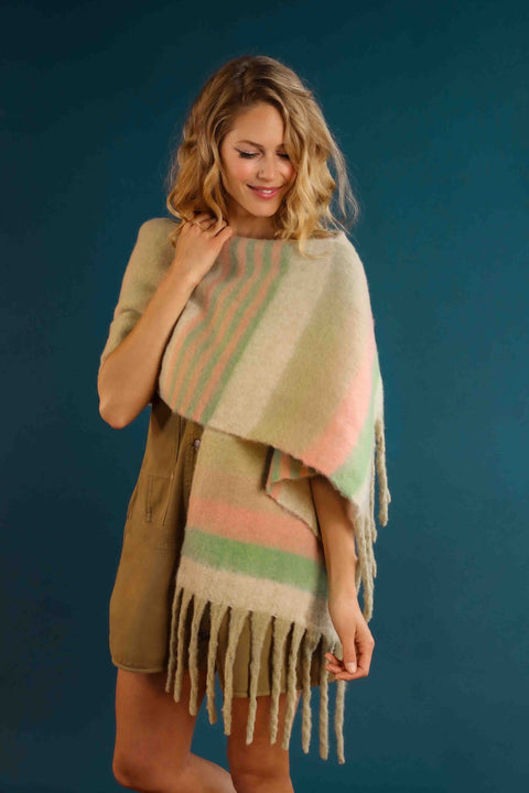 Enid Cozy Scarf Sage/Petal